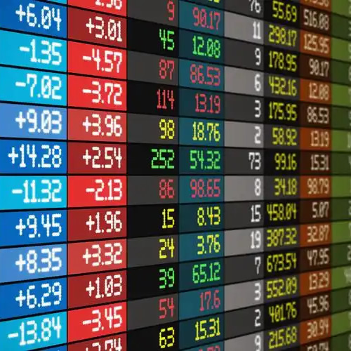 Stock exchange rate screen